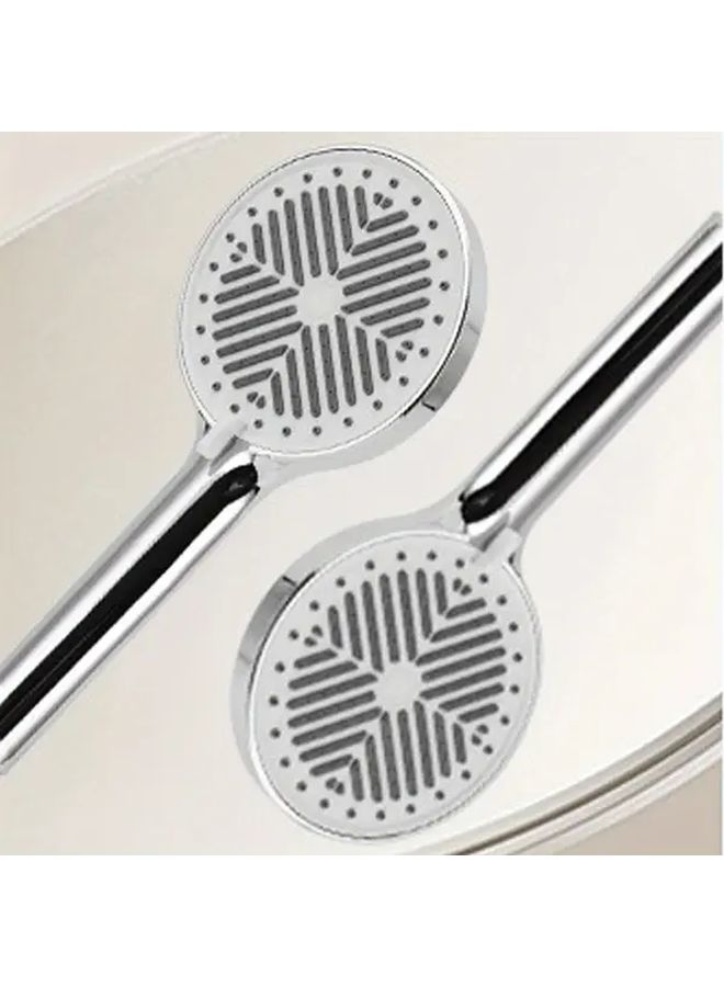 High Pressure Shower Head 3 Modes Large Panel Silvery Handheld Bathroom Accessories - Image 4