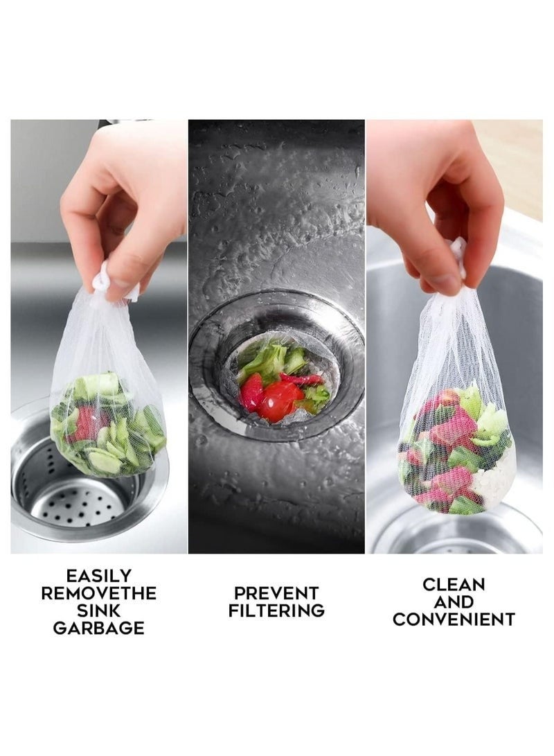 100 Pack Disposable Mesh Sink Strainer Bags Flexible Anti-Clogging Eco-Friendly Sink Filter Bags Fit All Drain Sizes for Kitchen Food Waste Collection - Image 4
