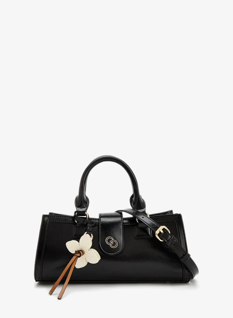 سيليست Solid Tote Bag With Floral Charm