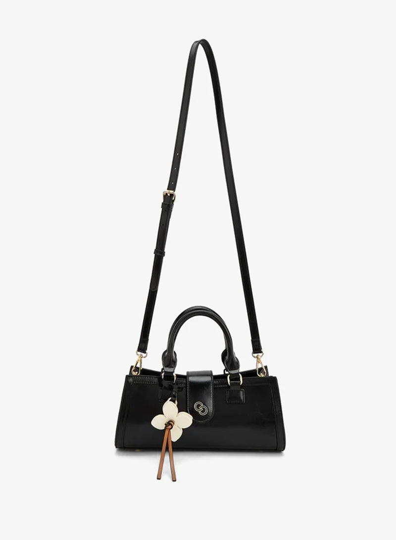 سيليست Solid Tote Bag With Floral Charm
