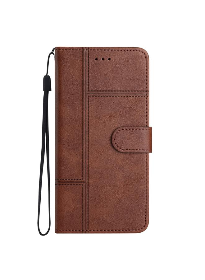 S-TOP Case For Samsung Galaxy S25 5G Cowhide Texture Stitching Leather Phone Case - Image 2