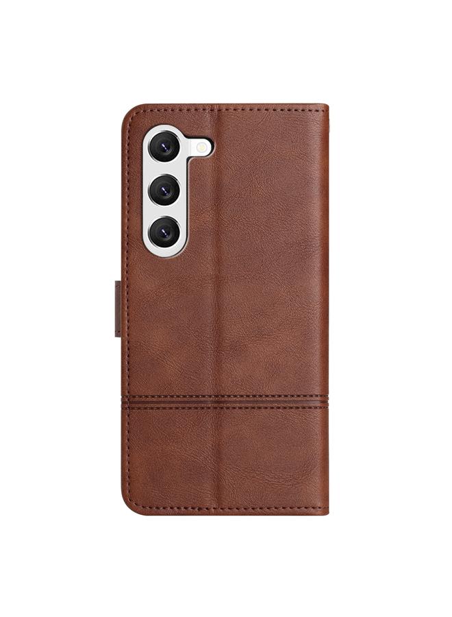 S-TOP Case For Samsung Galaxy S25 5G Cowhide Texture Stitching Leather Phone Case - Image 3