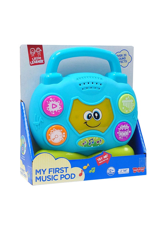 Happy Kids Little Learners My First Music Pod - Carry-along Music Player With 3 Instrument Tones, Led Lights Sync To Music, 12m+  - Image 1