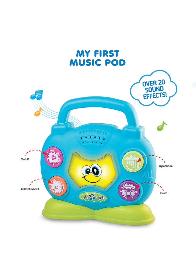 Happy Kids Little Learners My First Music Pod - Carry-along Music Player With 3 Instrument Tones, Led Lights Sync To Music, 12m+  - Image 3