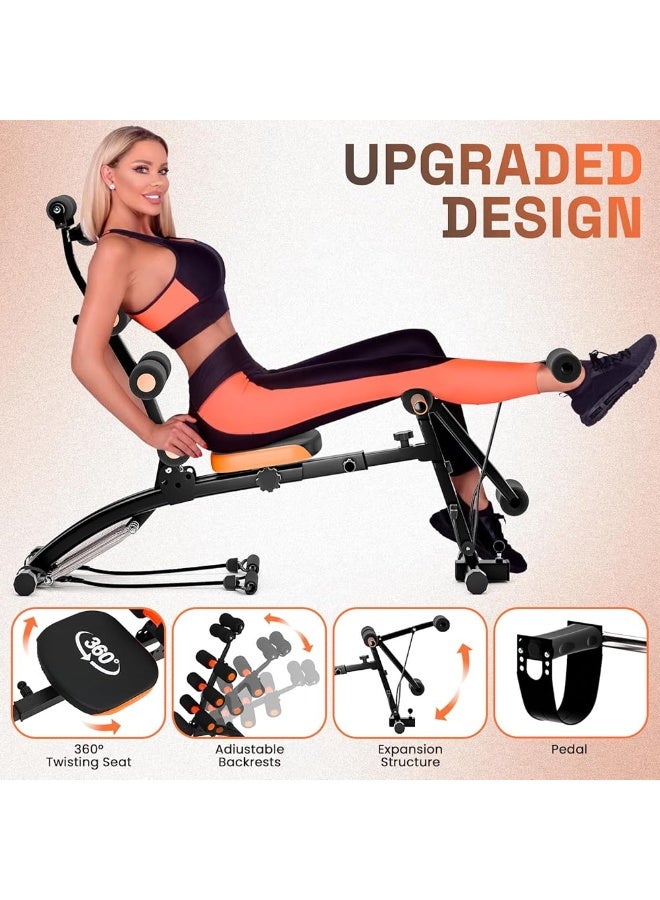 مقعد تمارين البطن 6 في 1 – جهاز رياضي منزلي قابل للتعديل، مقعد تمرين للبطن والعضلات، متعدد الوظائف لتقوية الجسم بالكامل - Image 5