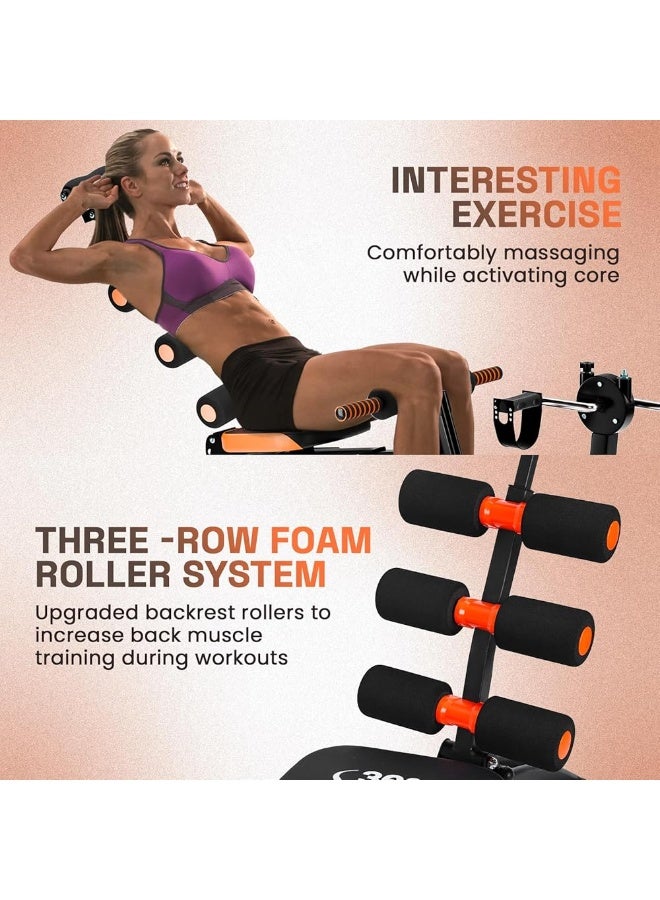 مقعد تمارين البطن 6 في 1 – جهاز رياضي منزلي قابل للتعديل، مقعد تمرين للبطن والعضلات، متعدد الوظائف لتقوية الجسم بالكامل - Image 3