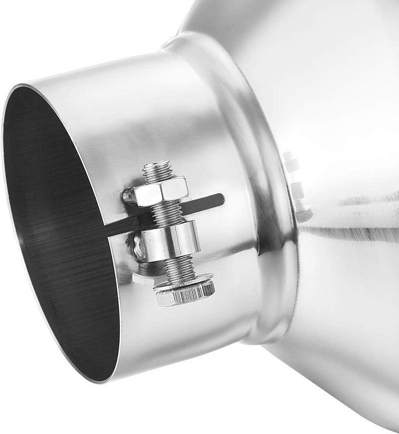 A-KARCK Polished Stainless Steel Exhaust Tip - 4" Inlet, 8" Outlet, 15" Long - Image 4