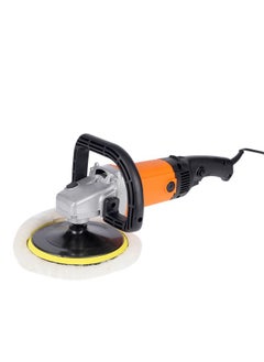 Car Polisher Disc -7inch, 1200W- BS Plug Electric Polishing Machine for Car Detailing Buffing Waxing - 600-3000 RPM Rotary Tool with Auxiliary Handle Spindle-Lock Button, Velcro Pad, Wool Disc