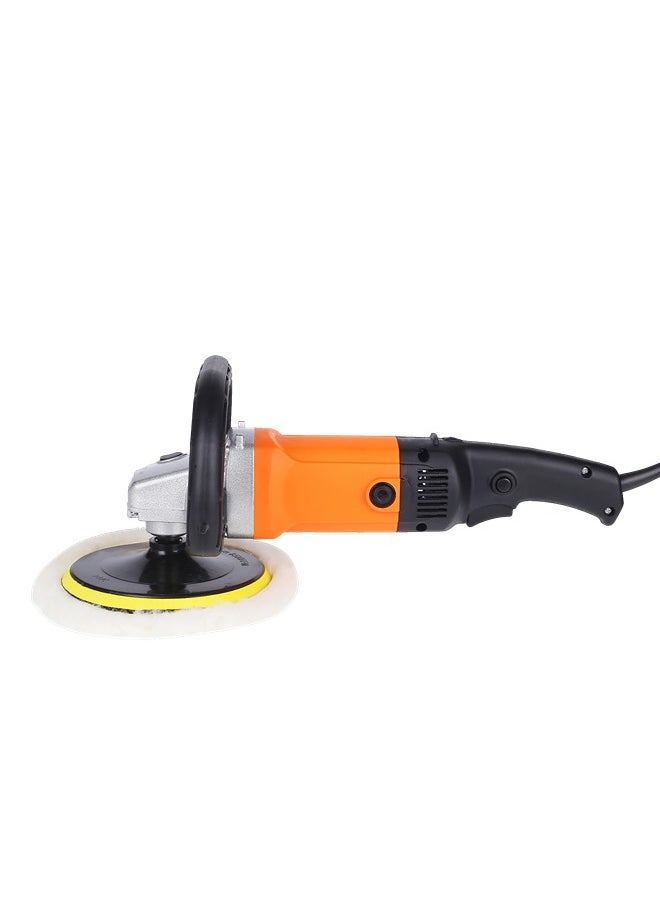 LAWAZIM Car Polisher Disc -7inch, 1200W- BS Plug Electric Polishing Machine for Car Detailing Buffing Waxing - 600-3000 RPM Rotary Tool with Auxiliary Handle Spindle-Lock Button, Velcro Pad, Wool Disc  - Image 2