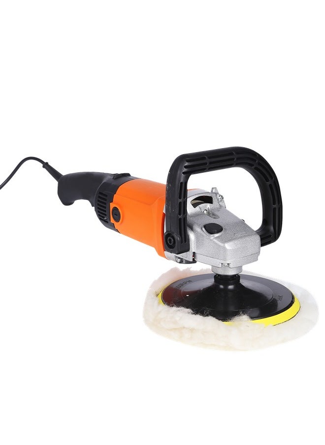 LAWAZIM Car Polisher Disc -7inch, 1200W- BS Plug Electric Polishing Machine for Car Detailing Buffing Waxing - 600-3000 RPM Rotary Tool with Auxiliary Handle Spindle-Lock Button, Velcro Pad, Wool Disc  - Image 3