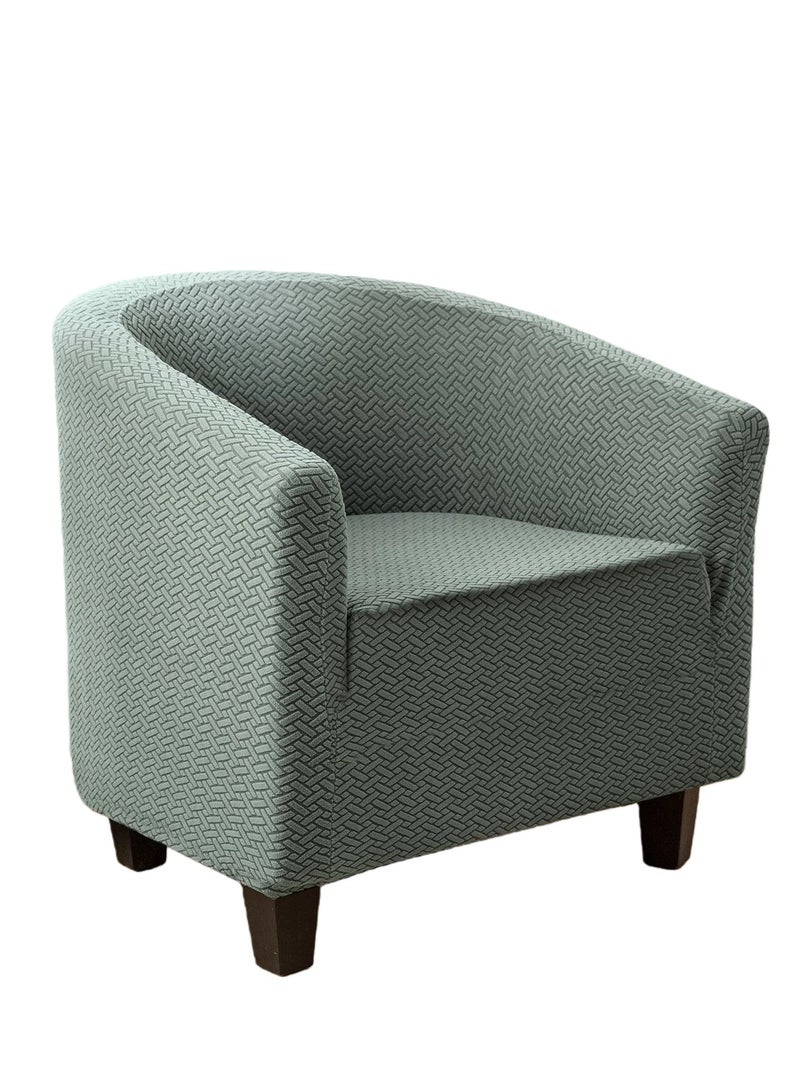 عام غطاء أريكة مفردة كامل بنقشة طويلة على شكل مربعات، منسوج بنقش جاكار، قابل للتمدد، قطعة واحدة عصرية تغطي بالكامل. - Image 1