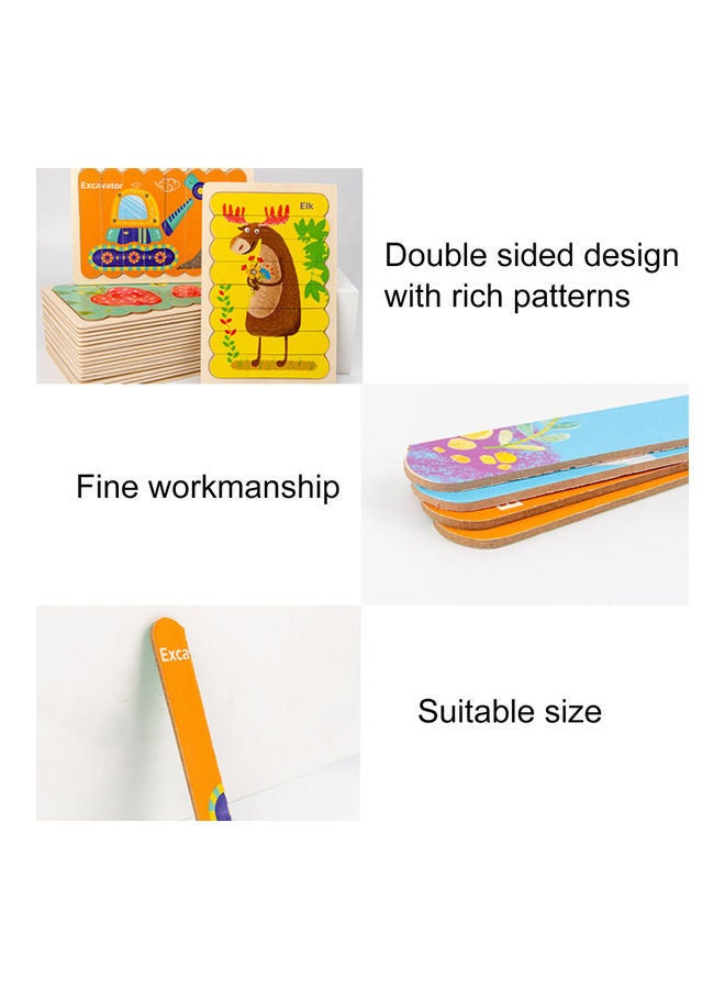 نيبمينينت أحجية قطع تركيب مزدوجة الأوجه من الخشب بتصميم فاكهة - Image 3