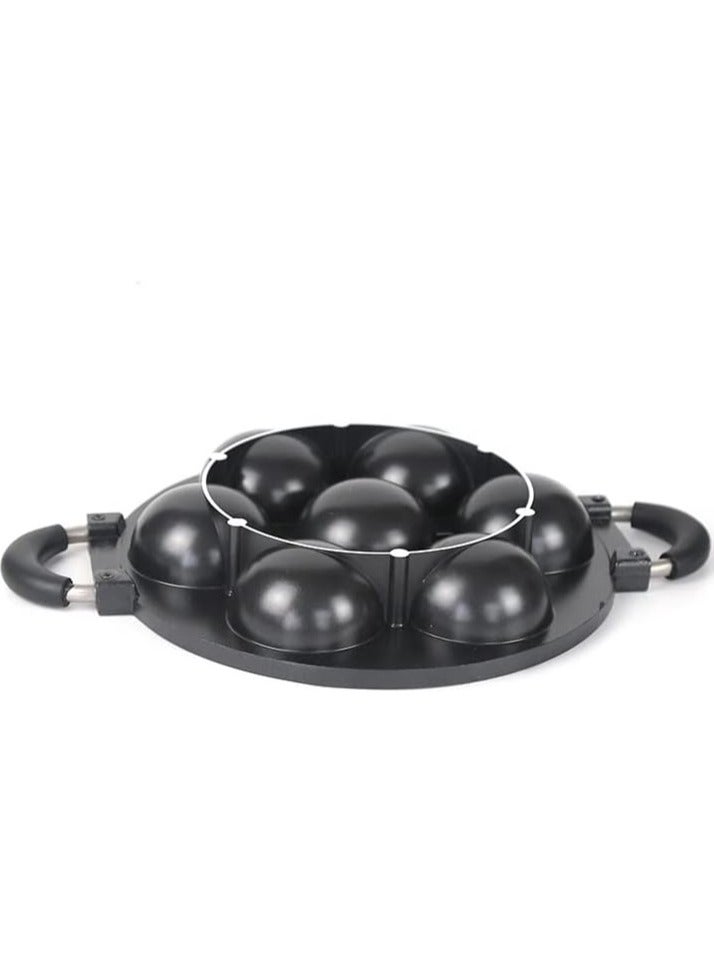 DubaiGallery Japan large aperture takoyaki pan,cake mold baking pan,making masa (rice pancake),fry eggs,Poffertjes pan,Appam pan,Banh khot pan,Masa pan,cupcake pan,takoyaki maker,Nonstick,0.95kg(7 Hole) - Image 4