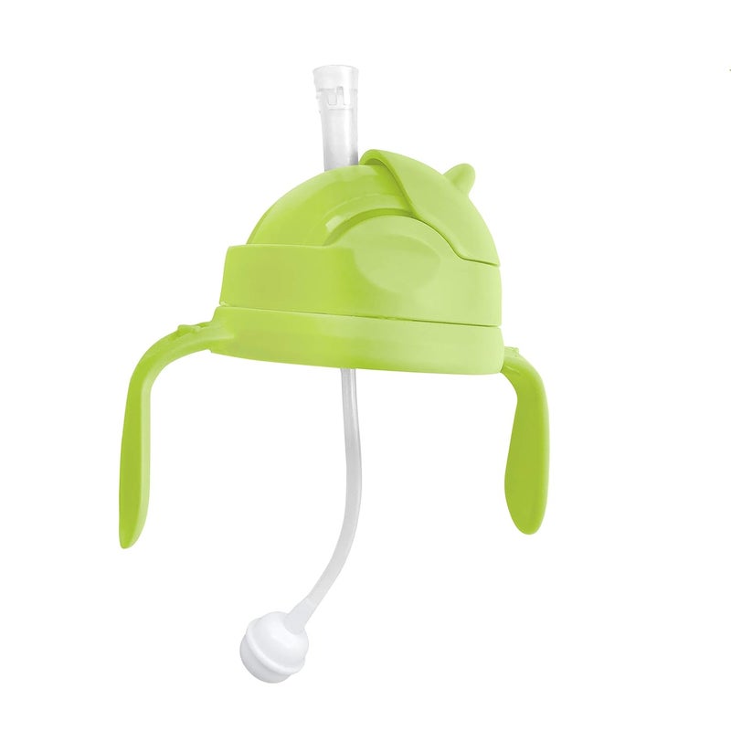 AnPei مجموعة تحويل كوب الشرب بالشفاط 3 في 1 للأكواب الثقيلة لزجاجات كوموتومو - حل متعدد الاستخدامات ضد التسرب وسهل الاستخدام للأطفال والرضع - متوافق مع زجاجات 5 أونص و 8 أونص - أخضر - Image 1