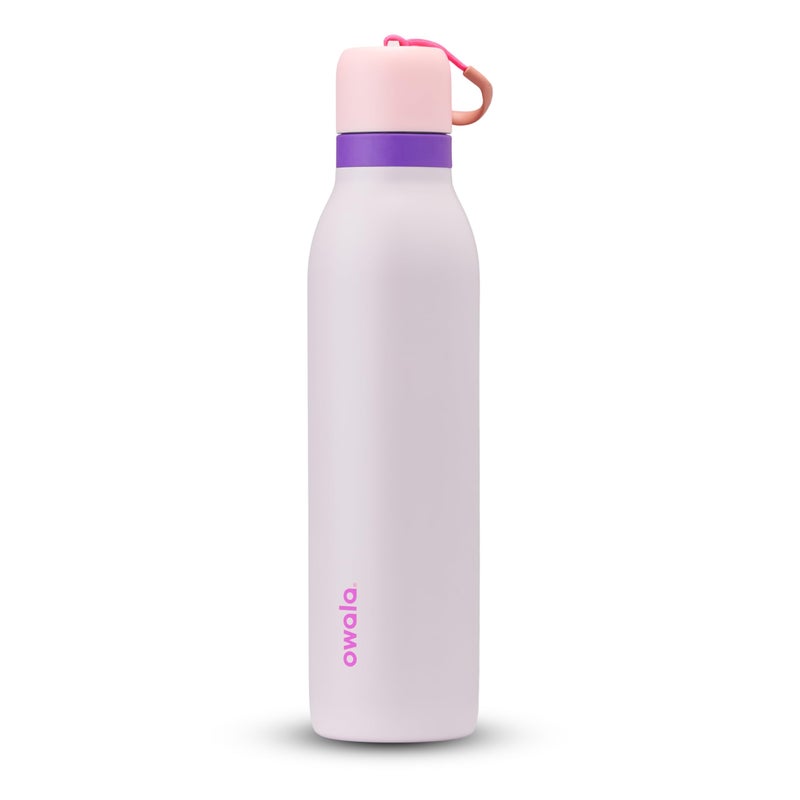 Owala Owala FreeSip Twist Insulated Stainless Steel Water Bottle with Straw for Sports and Travel  BPA-Free  24-oz  Pink/Purple (Dreamy Field)  - Image 1