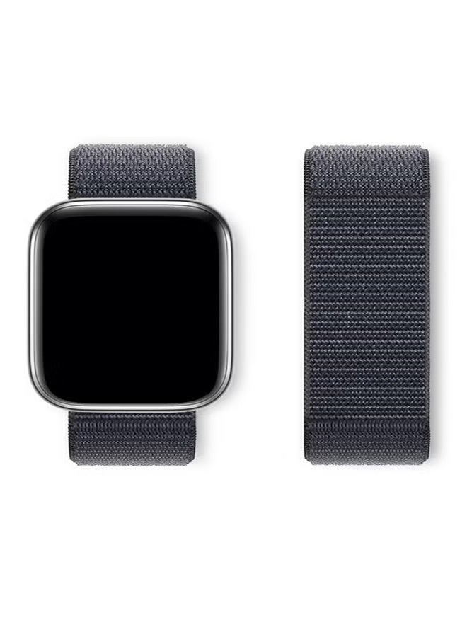 Neyecam Nylon Loop Sport Band Compatible with Apple Watch 42mm/44mm/45mm/46mm/49mm – Breathable Adjustable Strap for iWatch Ultra 2/SE/Series 10/9/8/7, Lightweight Sweatproof Replacement Band for Men & Women (Ink) - Image 3