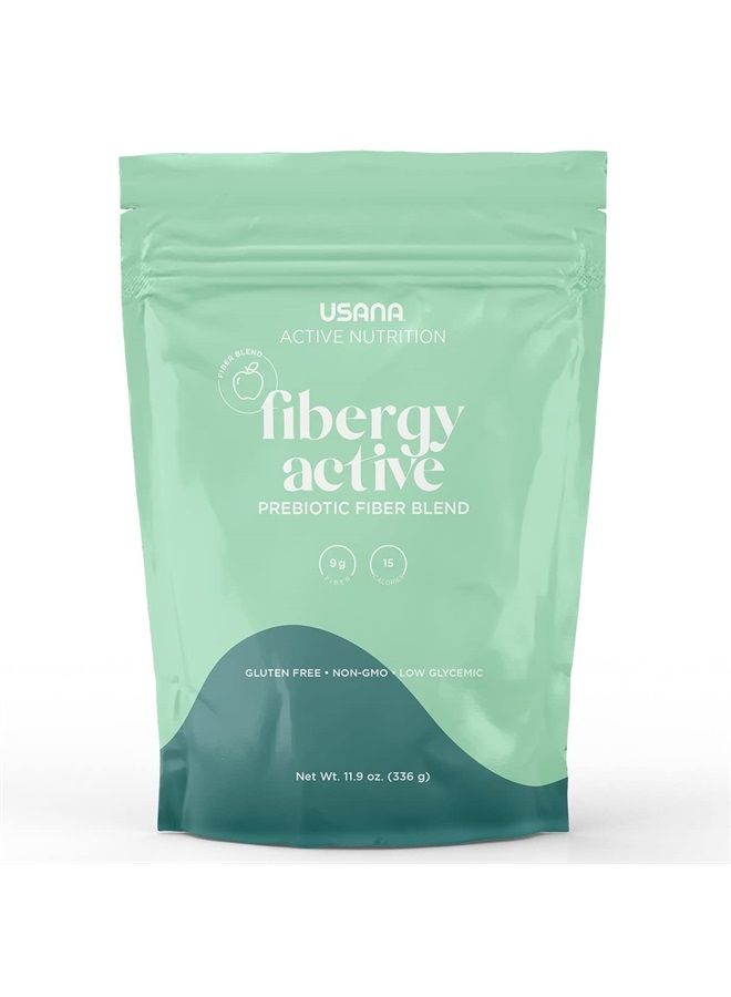 Fibergy Active with Prebiotic Fiber for Gut Health – Non-GMO – Gluten Free – Low Glycemic – 336 Grams - 28 Servings