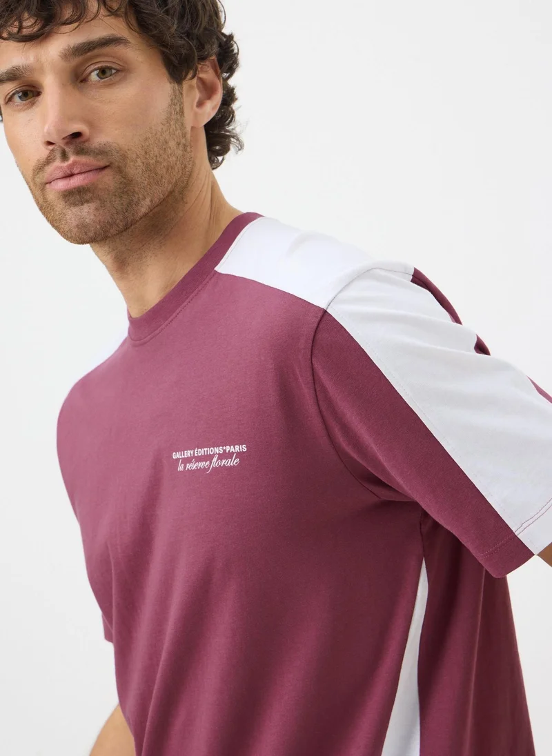 Matalan Burgundy Cut & Sew T-Shirt