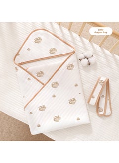 Generic 1 x 5 pcs Soft Cotton Newborn Swaddle Blanket for All Seasons Little Dragon 