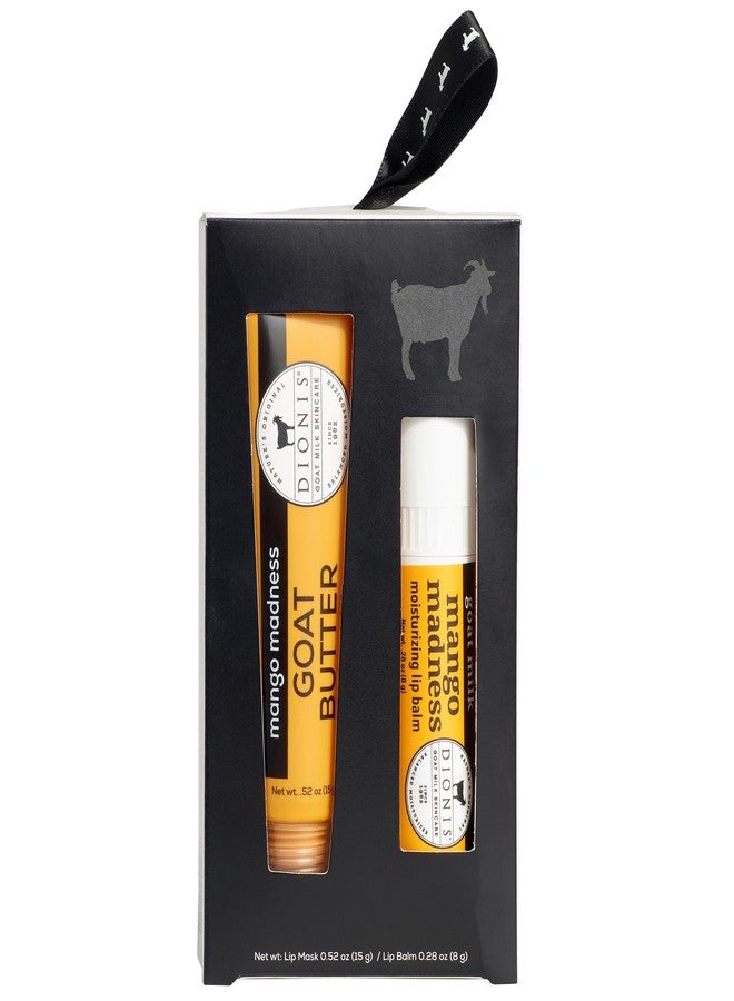 Dionis Goat Butter Lip Mask and Lip Balm Gift Set - Mango Madness - Nourishing, Deeply Hydrating & Moisturizing Lip Blam and Lip Mask - Image 1