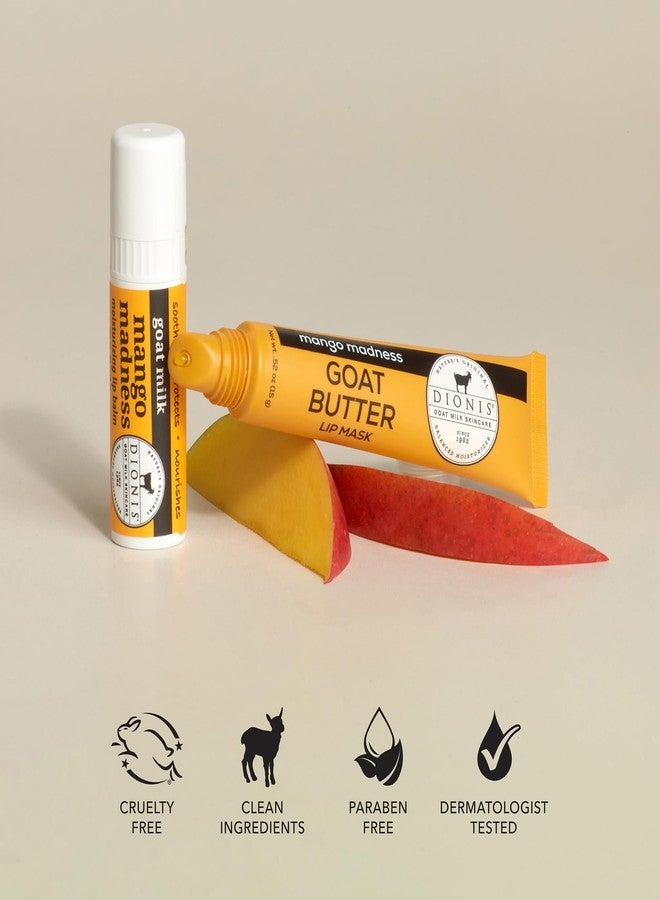 Dionis Goat Butter Lip Mask and Lip Balm Gift Set - Mango Madness - Nourishing, Deeply Hydrating & Moisturizing Lip Blam and Lip Mask - Image 2