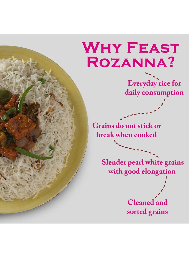 India Gate Basmati Rice Pouch, Feast Rozzana, 1kg - Image 2