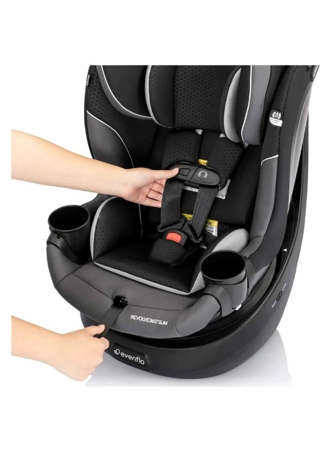 Evenflo - Revolve360 Slim 2-in-1 Rotational Car Seat - Salem Black - Image 3