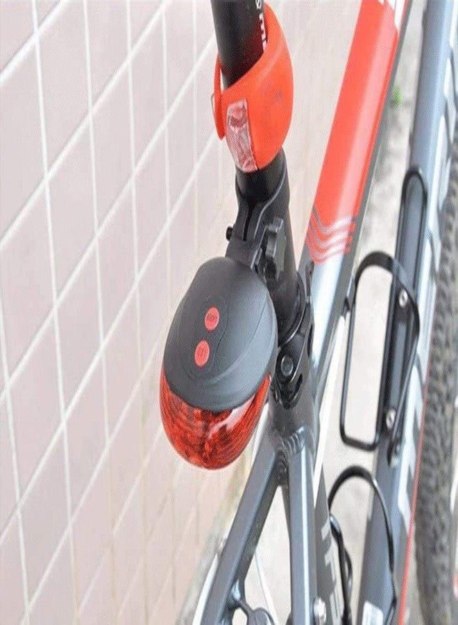 Chavda 5 LED+2 Laser ABS Cycling Bike Bicycle Flashing Rear Tail Light/Warning Light, 3.15 X 2.76 X 0.98 Inch, Red & Black - Image 3