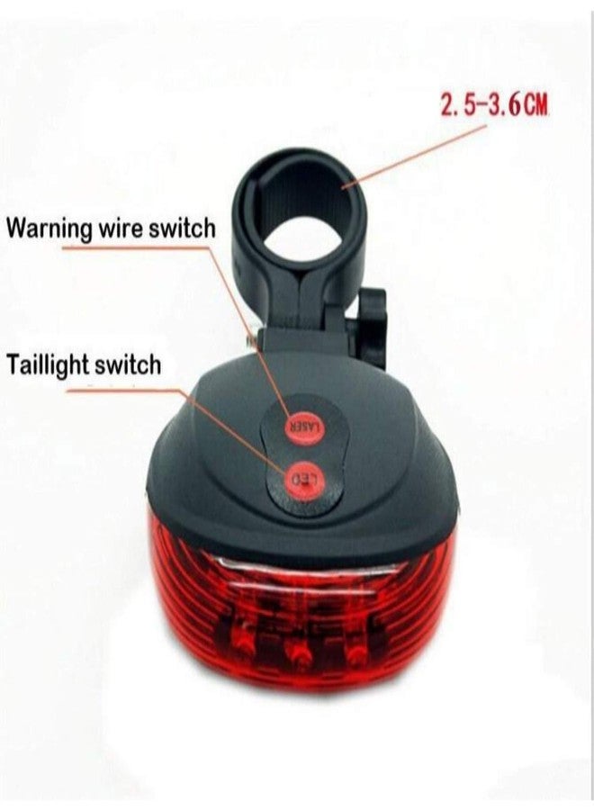 Chavda 5 LED+2 Laser ABS Cycling Bike Bicycle Flashing Rear Tail Light/Warning Light, 3.15 X 2.76 X 0.98 Inch, Red & Black - Image 5