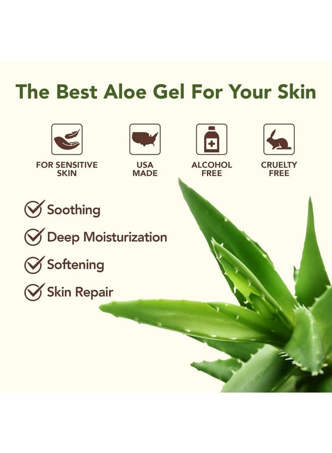 Green Leaf Naturals Amazing Aloe Vera Gel, Freshly Cut 100% Pure Aloe - Premium Quality, Usa Grown, Vegan, Unscented - Natural Sunburn Relief, Skin Care, Face & Hair Care - Image 2