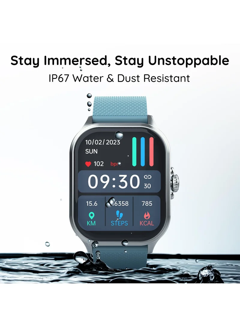 بيبل Pebble Oslo 2.01" Vibrant HD Display, BT Calling, Premium Metal Body, Fast Pairing, DIY Watch Faces, Health Suite, Multiple Sports Mode, Smart Features