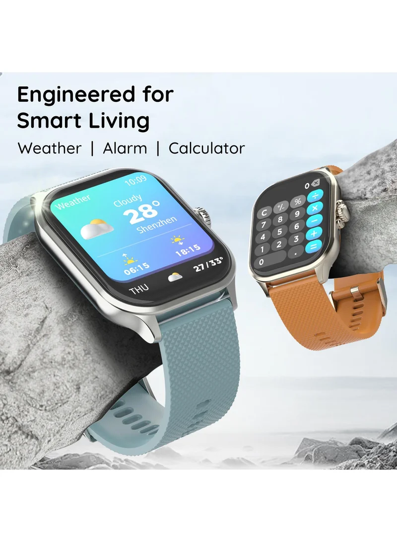 بيبل Pebble Oslo 2.01" Vibrant HD Display, BT Calling, Premium Metal Body, Fast Pairing, DIY Watch Faces, Health Suite, Multiple Sports Mode, Smart Features