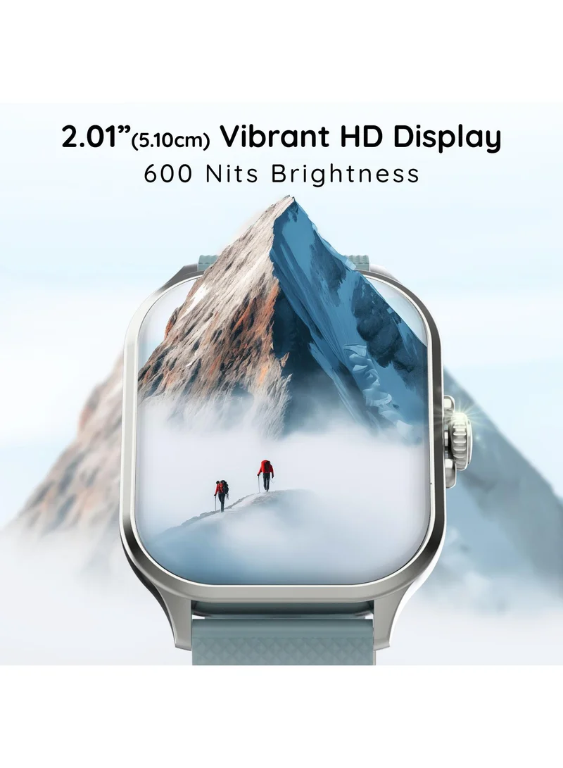 بيبل Pebble Oslo 2.01" Vibrant HD Display, BT Calling, Premium Metal Body, Fast Pairing, DIY Watch Faces, Health Suite, Multiple Sports Mode, Smart Features