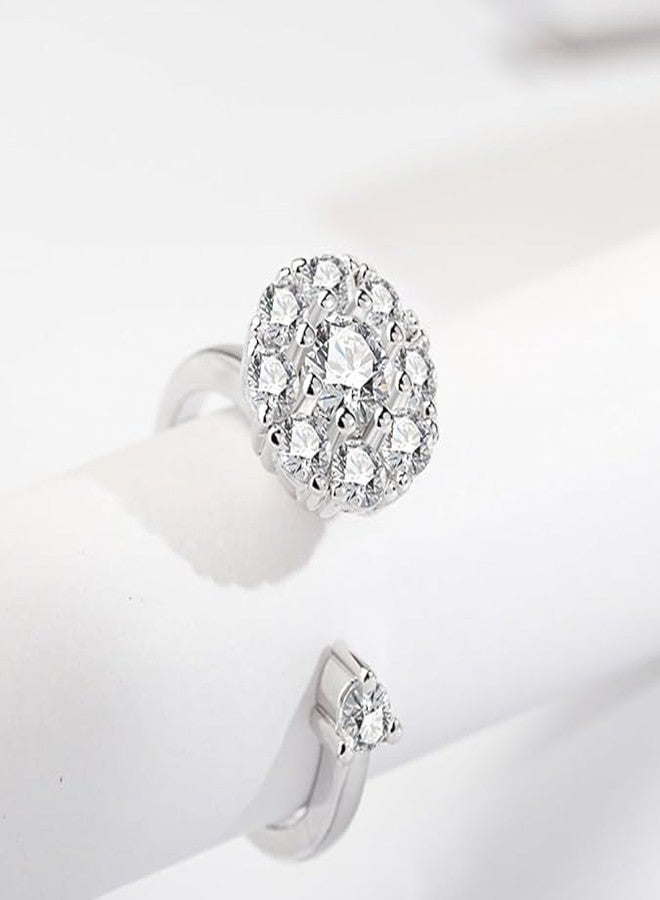 El Regalo Rhinestone Inlaid Rotating Open Spinner Finger Ring for Girls/Women - Fidget Spinner Anxiety Relief Anti Tarnish Rotating Ring (One Size) - Image 5