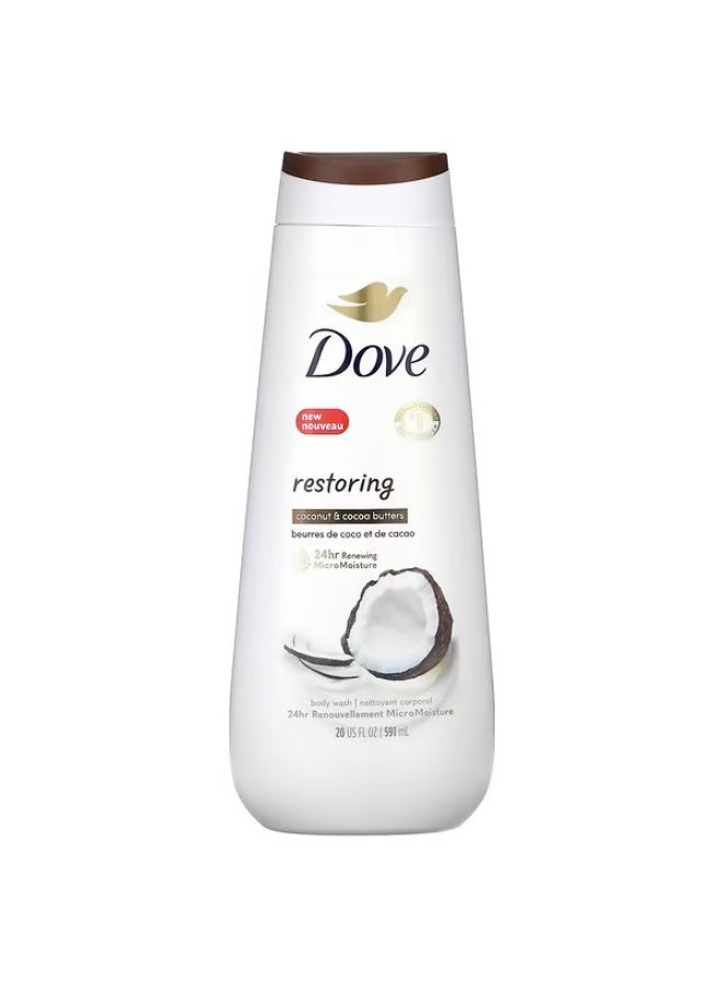 Dove, Restoring Body Wash, Coconut & Cocoa Butters, 20 fl oz (591 ml)