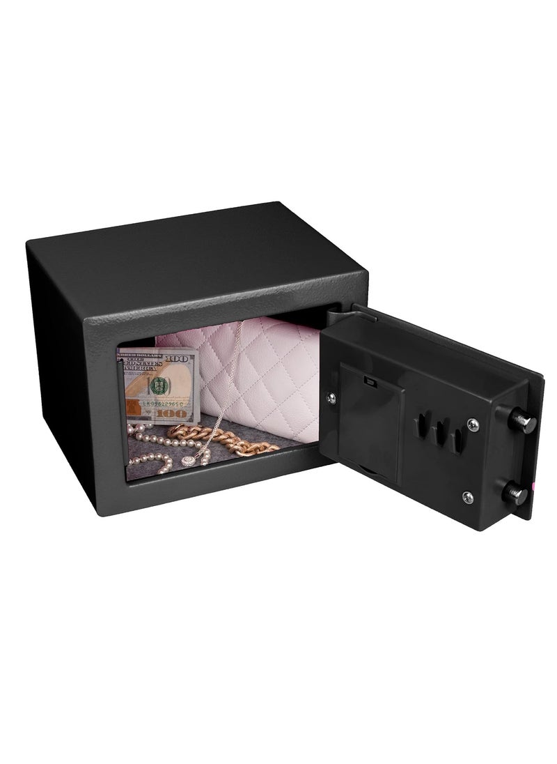 Stalwart Stalwart Digital Security Safe Box for Valuables Compact Steel Lock Box with Electronic Keypad Portable Safe for Home Business or Travel Black  - Image 4