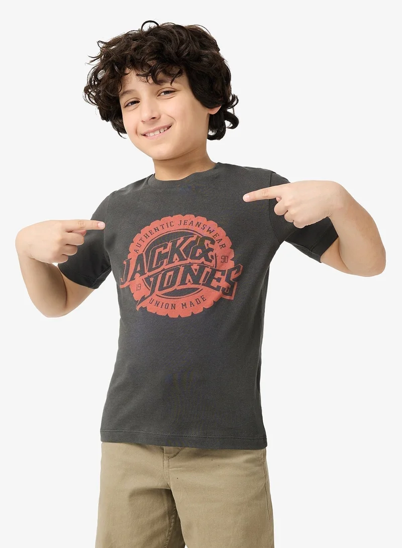 جاك وجونز جونيور تيشيرت شبابي برقبة دائرية برسومات