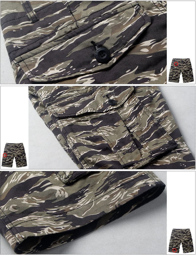 Match Men's Camo Cargo Shorts#3204 (42,3204 Black camo) - Image 4