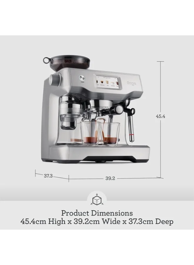 Sage Sage - The Oracle Touch – Bean-to-Cup Espresso Machine, Touchscreen, Auto Grind & Tamp, Milk Frother – Brushed Stainless Steel - UAE Version, 2 Year Manufacturer Warranty