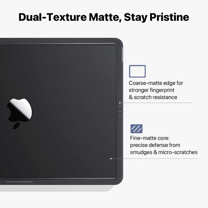 soonjet Compatible with MacBook Air 13 inch Case M4 M3 M2 2025-2022, Release Model A3240 A3113 A2681, [Anti-Crack Upgrade] Protective Hard Shell Laptop Cover for MacBook Air 13.6 inch â€“ Space Black - Image 5