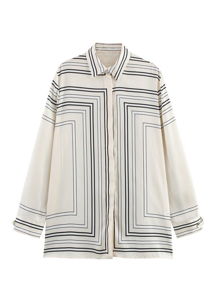 Shougu Fashionable And Casual Versatile Long Sleeved Printed Shirt And Pants - Image 2