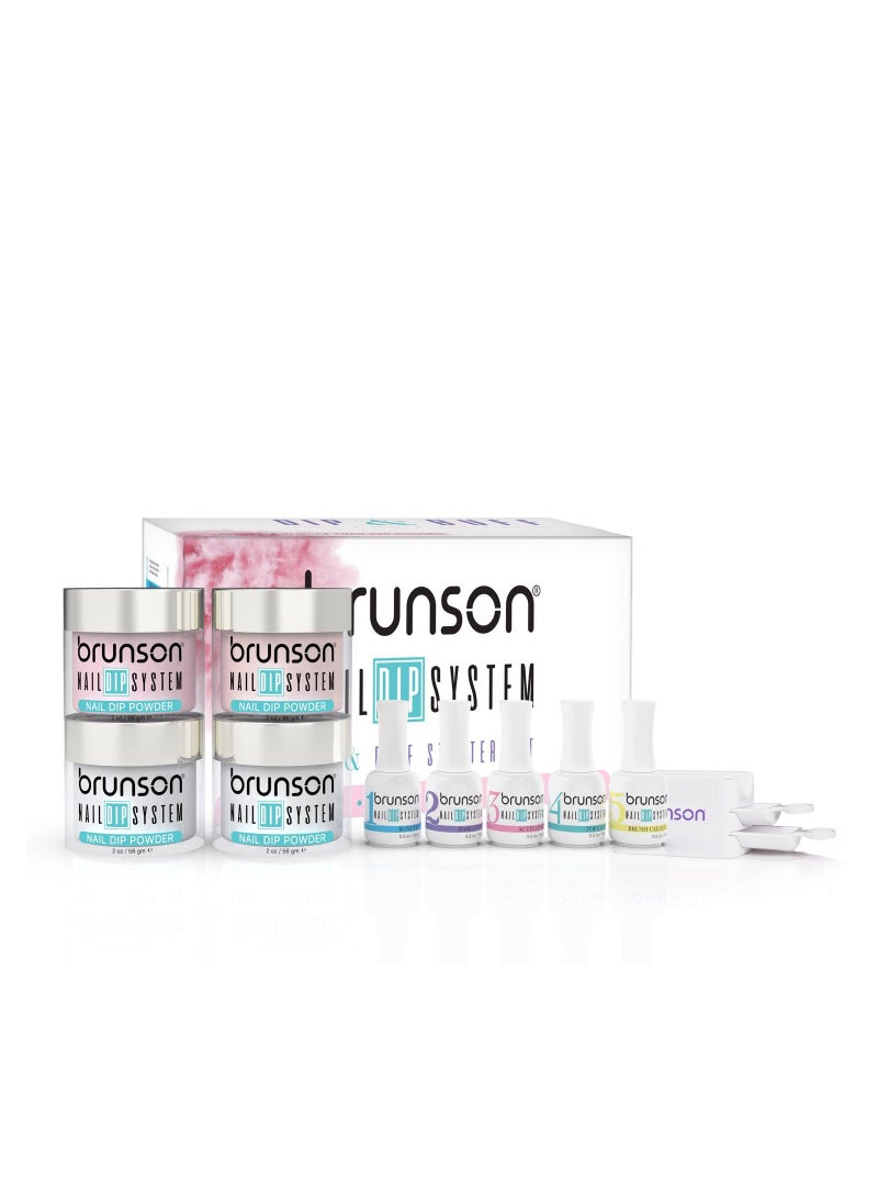 brunson - Nail Dipping Powder – Dip & Buff Starter Kit Nail Art collection - Image 1
