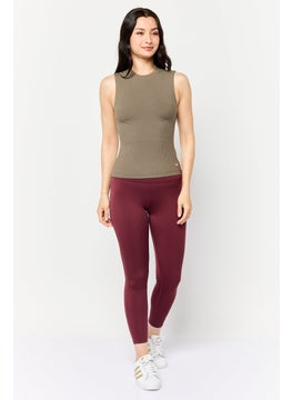 Reebok Women Sportswear Fit Embroidered Logo Outdoor Tank Top, Olive  - Image 2