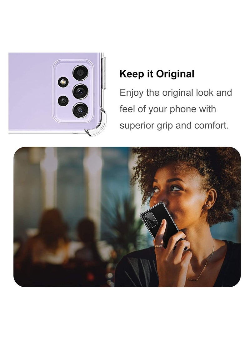 Galaxy A52S Case Cover – Soft Transparent Clear Protective Bumper with Shock Absorption Technology – Slim, Lightweight, Anti-Scratch, and Durable Case for Full Protection Against Drops and Daily Wear - Image 3