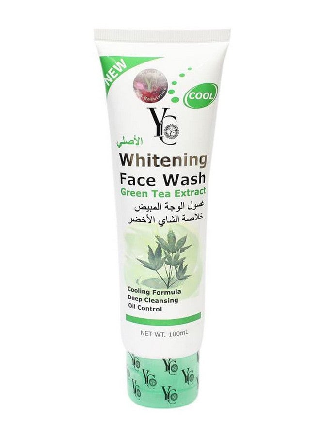 واي سي غسول تبييض الوجه للبشرة الدهنية غني بالشاي الأخضر ينظف المسام المسدودة ويقشر البشرة بلطف Yc229-100 مل (عبوة واحدة) - Image 1