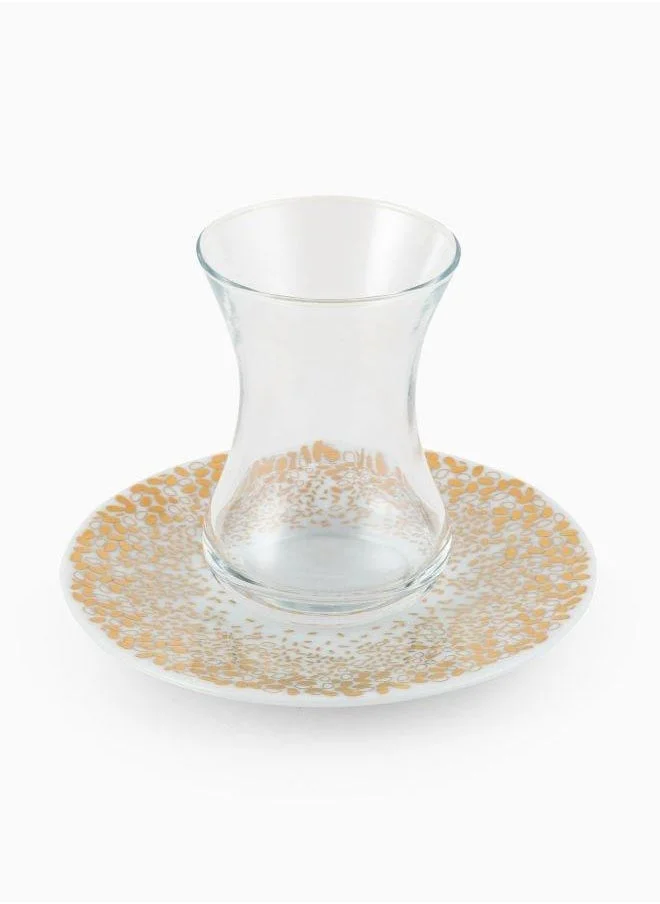 Silsal Set of 2 Tamrah Istikanah & Saucer- Dates Spread