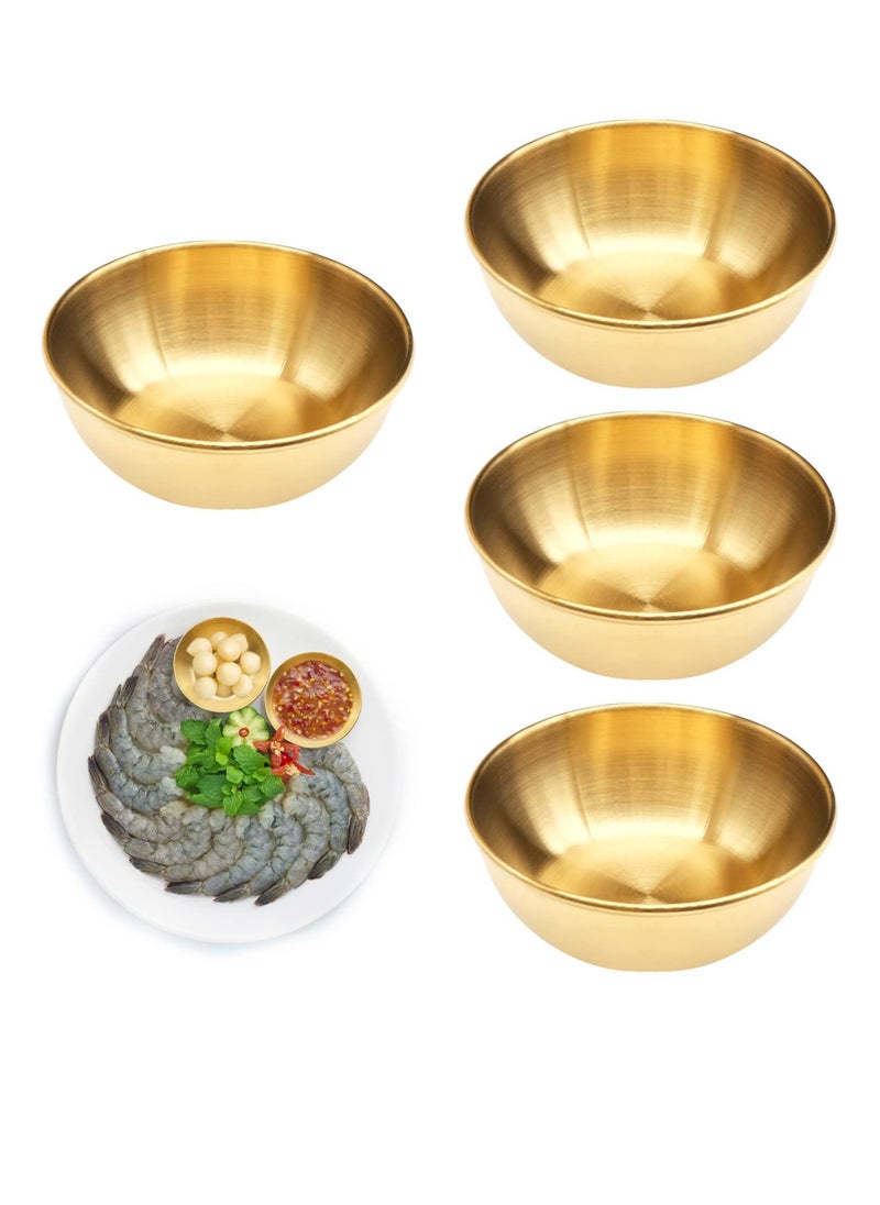 4pcs Stainless Steel Dip Bowls Round Seasoning Dishes Sushi Dipping Bowl Saucers Bowl Mini Appetizer Plates Seasoning Dish Saucer Plates (Gold) - pzsku/Z8F4D5B5E9B9964FE1D9BZ/45/_/1706669731/dfb585e5-9ce1-4706-adbd-cb25daa04c94