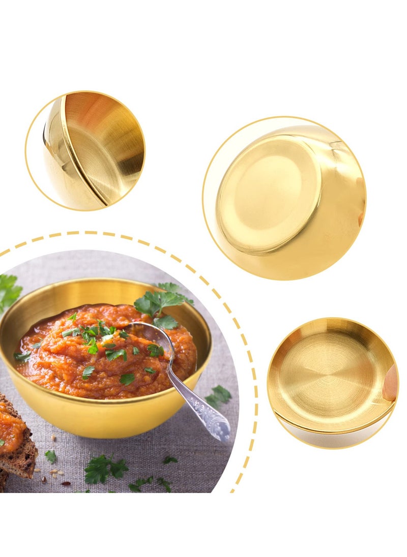 4pcs Stainless Steel Dip Bowls Round Seasoning Dishes Sushi Dipping Bowl Saucers Bowl Mini Appetizer Plates Seasoning Dish Saucer Plates (Gold) - pzsku/Z8F4D5B5E9B9964FE1D9BZ/45/_/1706669735/4d0f9ae4-b645-4200-bf64-dc3145c2eb86