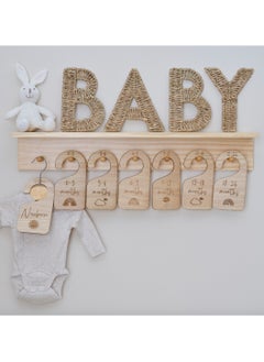 Ginger Ray Ginger Ray Wooden Baby Clothes Dividers - Cute Nursery Organizer  - Image 2