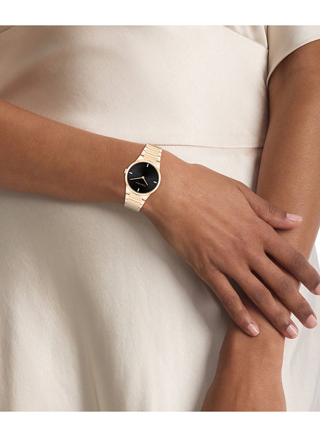 CALVIN KLEIN ساعة كالفن كلاين النسائية ذات العلبة السوداء التناظرية - 25100086 - Image 4